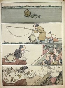 Balık ve Yüzen Maden by William Heath Robinson
